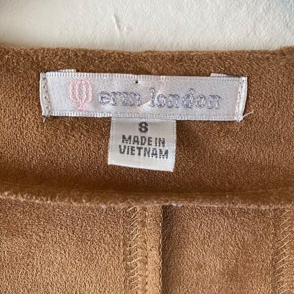 Erin London brown cutout faux suede open jacket - Picture 10 of 10